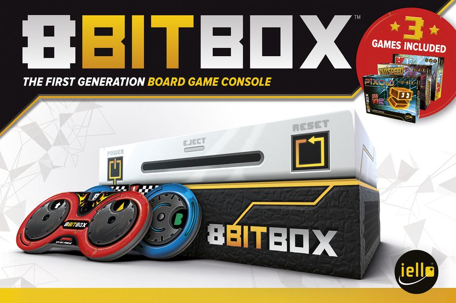 Гейм бокс купить. 8bitbox настольная игра. Настольная игра 8bit Box дополнения. Картонная консоль.