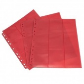 Упаковка листов двусторонних с кармашками 3х3 с боковой загрузкой - Blackfire (красный)