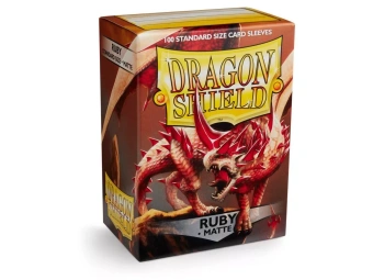 Протекторы dragon shield матовые рубиновые rubis (100 шт.)